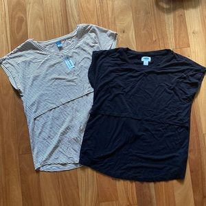 Two old navy nursing & maternity shirts